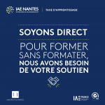 Taxe d'apprentissage : soutenez votre école, versez à l'IAE Nantes - Economie & Management !