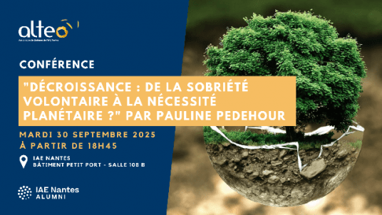 [ALTÉO] Conférence "Décroissance : de la sobriété volontaire à la nécessité planétaire ?" - Pauline PEDEHOUR